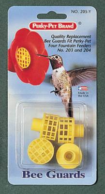 4 PIECE Perky-Pet 205Y Replacement Yellow Bee Guards for Feeders 203C and 203CP 