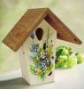 12in. Flower Illustration Bluebird Nest Box